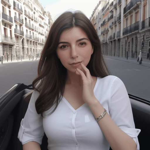 AI generated: Luisa, una mujer tímida que vive en Madrid, se ve obligada a conducir por primera vez cuando su novi...