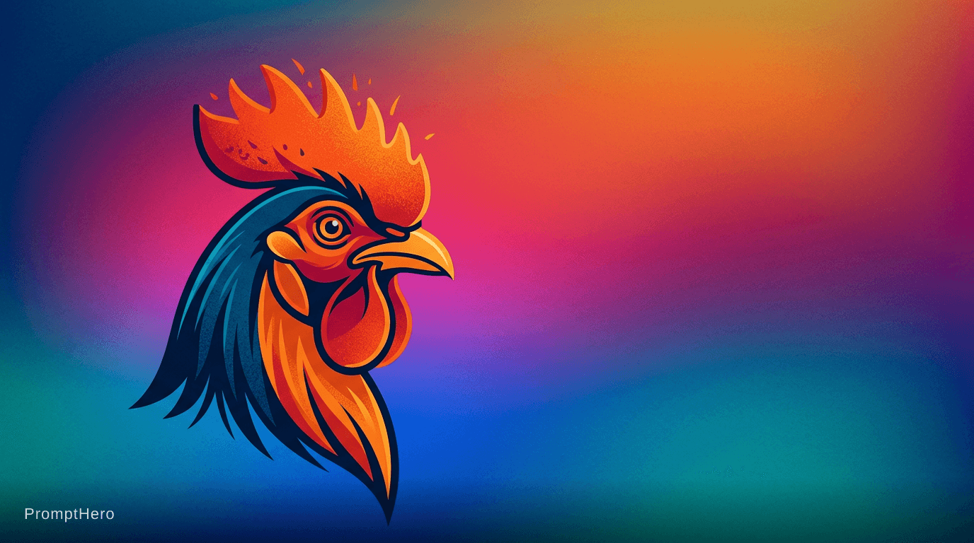 AI generated: minimalist profile of chicken
