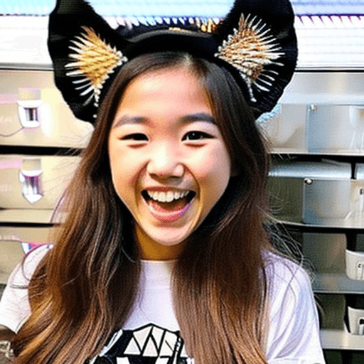 AI generated: cat girl, pokimane, <lora:PokimaneV2:1> winking at the camera