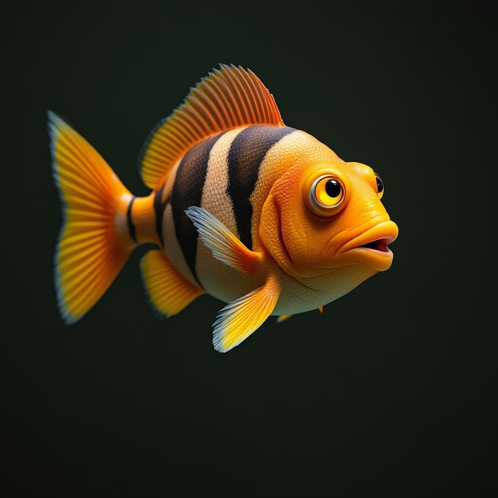 AI generated: create a soprano tony who looks like a fish