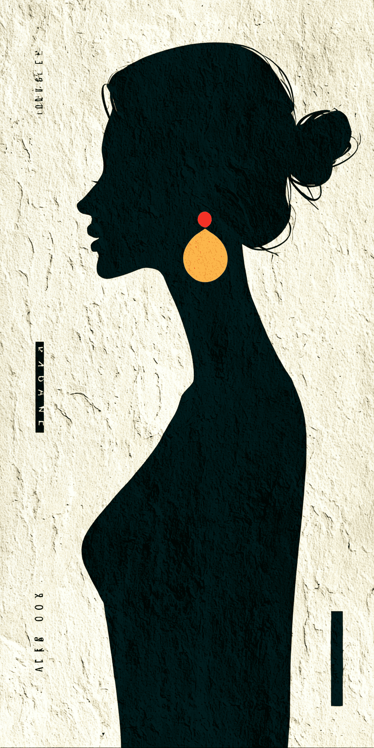 AI generated: vintage distressed poster style, pencil sketch of a woman on beige paper, vintage look, white border...