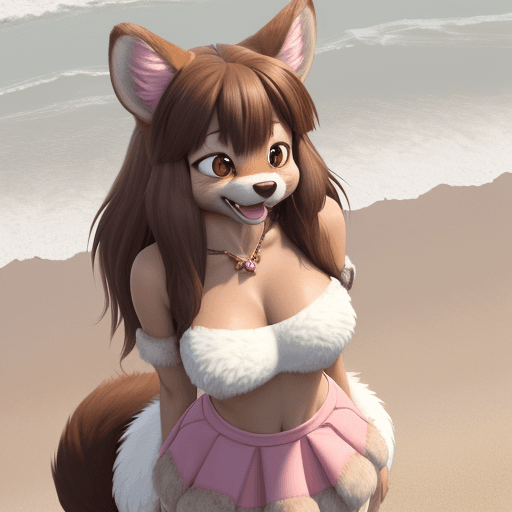 AI generated: art by dagasi, (((best quality))), solo, standing, (from above), (upper body focus), (furry), brown ...
