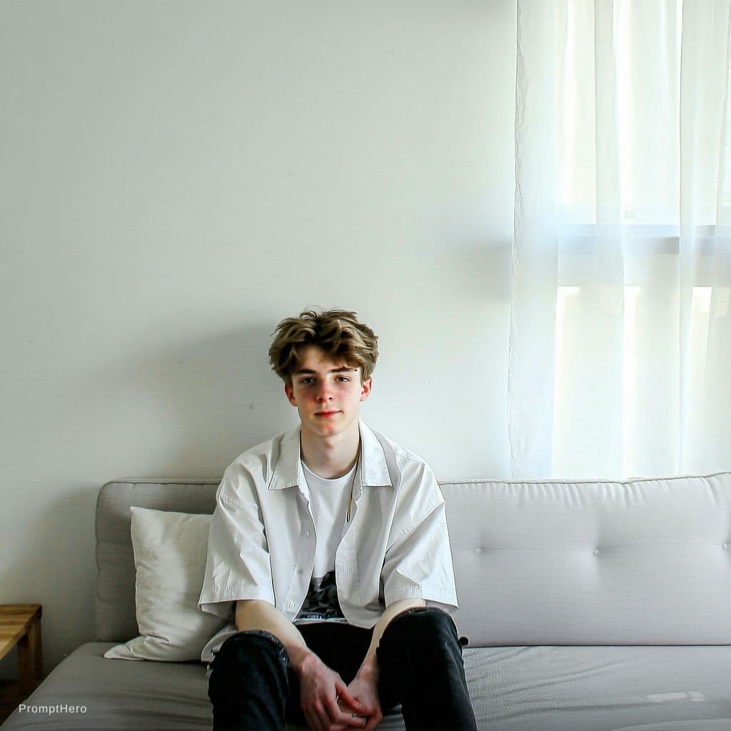 AI generated: teen on home