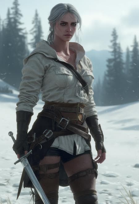 Ciri (Witcher 3 Game) Flux/Pony/SDXL - Image 4