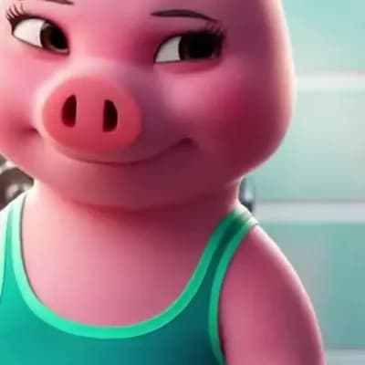 AI generated video: cartoon script:

[00:00-00:03] close up on pig's face 
[00:03-00:05] he picks up the dumbbell and...