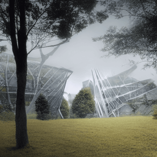AI generated: 
Generate a hyperrealistic landscape photo capturing the essence of Lebbeus Woods, Morphosis Archite...