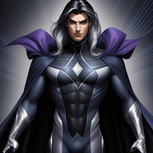 AI generated: A unique superhero with a sleek, modern design. The character has a lean, athletic build and wears a...