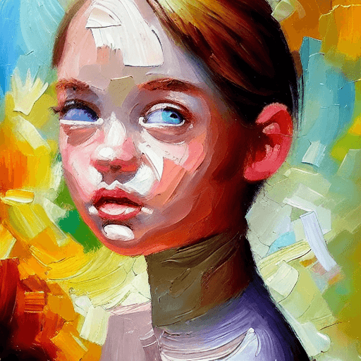 AI generated: maryb monrou, soft impressionist impasto brush strokes perfect composition, perfect face, rim ligthi...