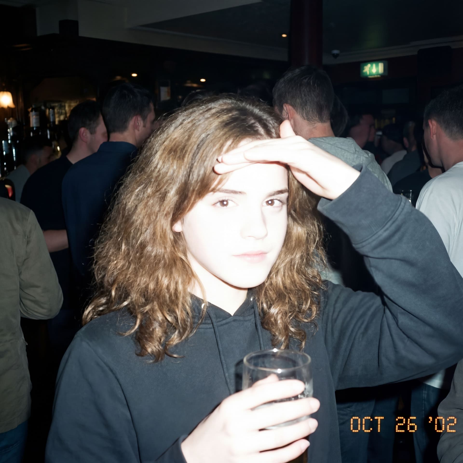 AI generated: photo taken with a compact digital camera from the early 1990s,grainy,saturated colours,flash photog...