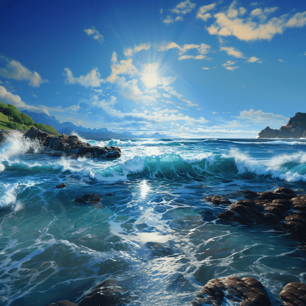 AI generated:  a beautiful view of the sea