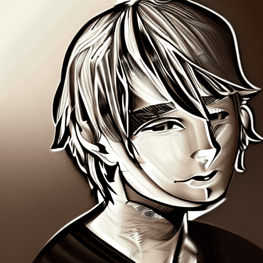 AI generated: mchozn, 1boy, male_focus, solo, (masculine), (black and white manga art), (masterpiece, best quality...