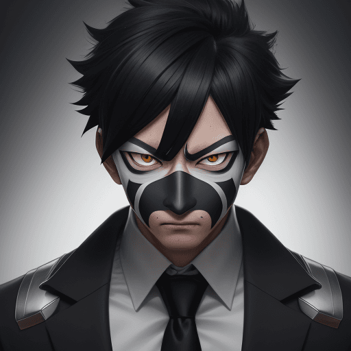 AI generated: professional portrait of Kurogiri from My Hero Academia, symmetrical face, stunning modern urban ups...