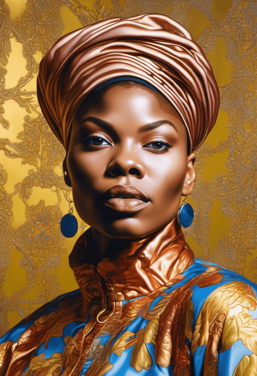 AI generated: African-American woman portrait, colorful, contemporary, identity, photorealism, portraits, vibrant,...