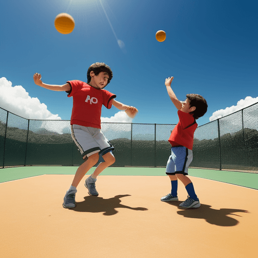 AI generated: dos chanchitos jugando  pelota  en el cielo 