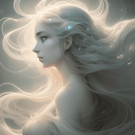AI generated: A mesmerizing dark fantasy illustration of a captivating woman with cascading hair that resembles th...