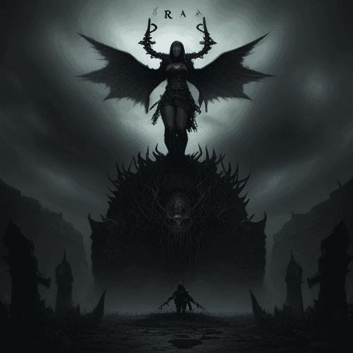AI generated: A dark fantasy depiction of ragnarok