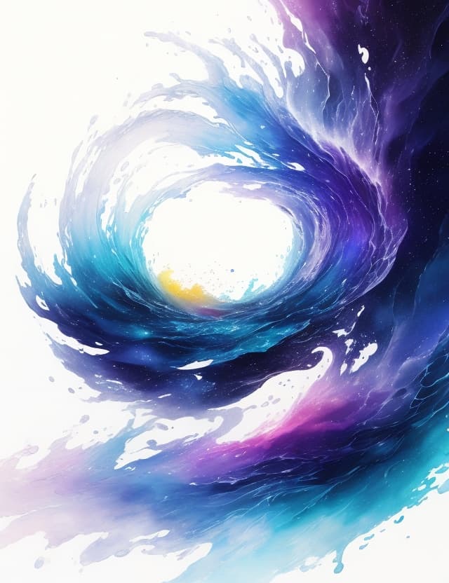 AI generated: ((( a brain and spirit of ai ))), stop the time ,banlance harmony like wave galaxy background , stor...