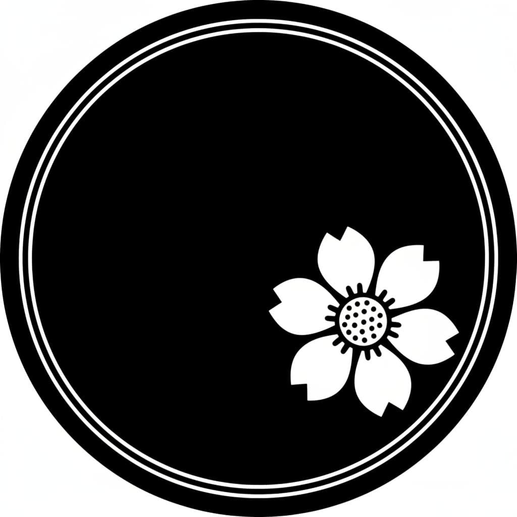 AI generated: transformer cette image en logo
du même type que les logo des familles japonaise
(comme dans le li...