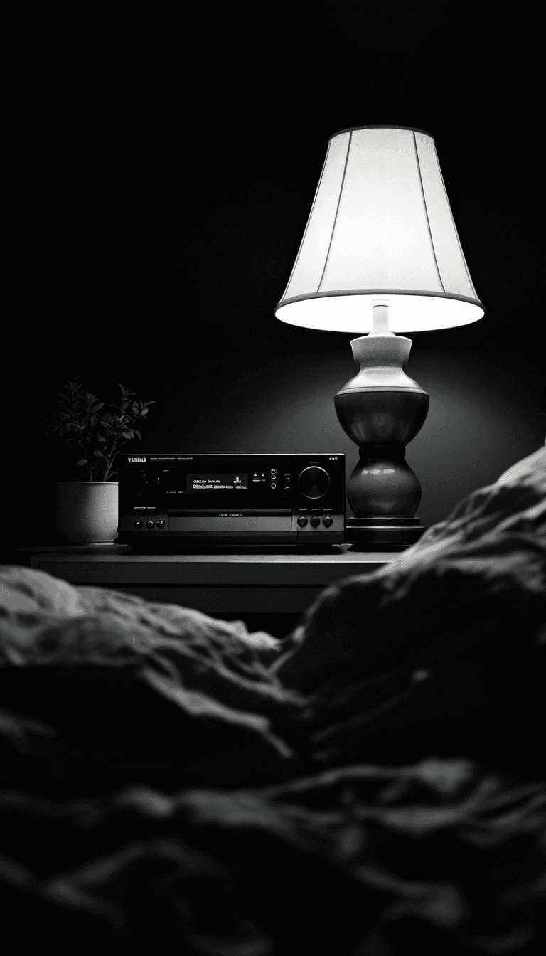 AI generated: ((TSX-B237 is on the bedside table)),(YAMAHA TSX-B237_1.6),(just only one  TSX-B237_1.5),((desktop s...