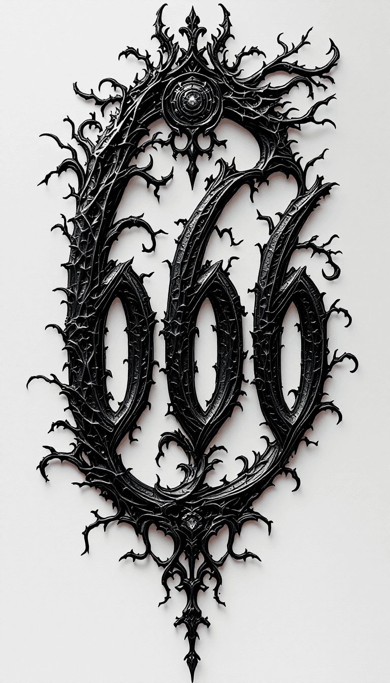 AI generated: An ultrarealistic detailed letter ‘666’ in shape of lilith immaculate ,in style of michelangelo,dark...