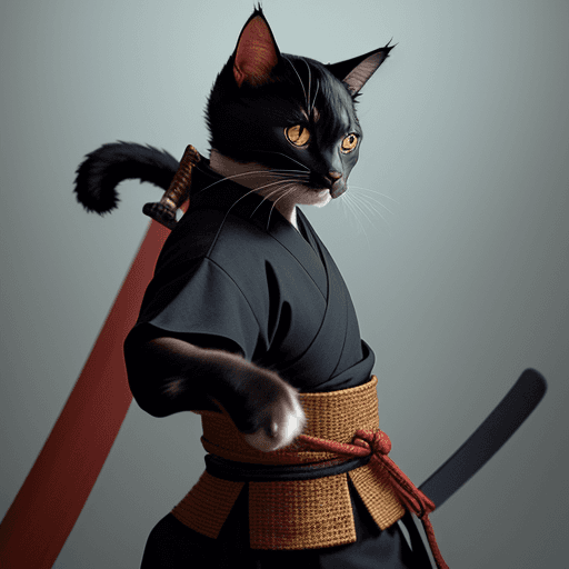 AI generated: cat samurai

