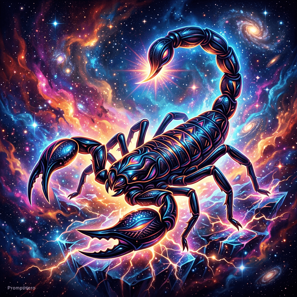 AI generated: black scorpio