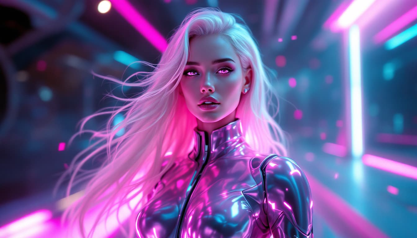 AI generated: a high-resolution image that captures the essence of a dynamic character in a futuristic setting. sh...