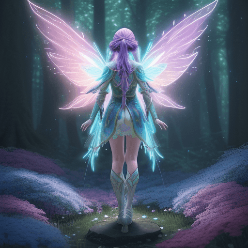 AI generated: Magical Forest scenery, chronomancer(a person), a time-manipulating mage,clean skin, particles of li...
