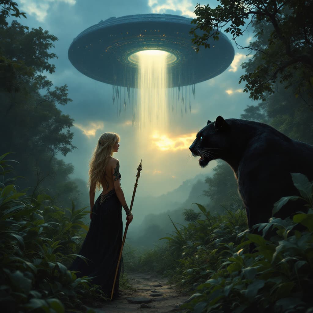 AI generated: Hyper realistic, photo realism, zoomed out full body HD Photo of beautiful, human woman at the end o...