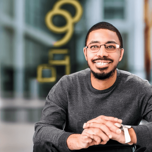 AI generated: tech entrepreneur on the day he sells his company his for millions of dollars