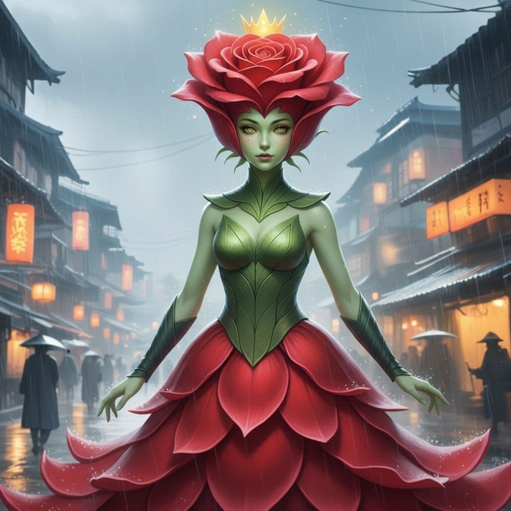 AI generated: A highly detailed, realistic digital painting of a woman.
A highly detailed, full-body digital illu...