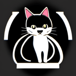 AI generated: 
vector like graphics, with a cat standing side to the camera, but facing directly into camera. with...