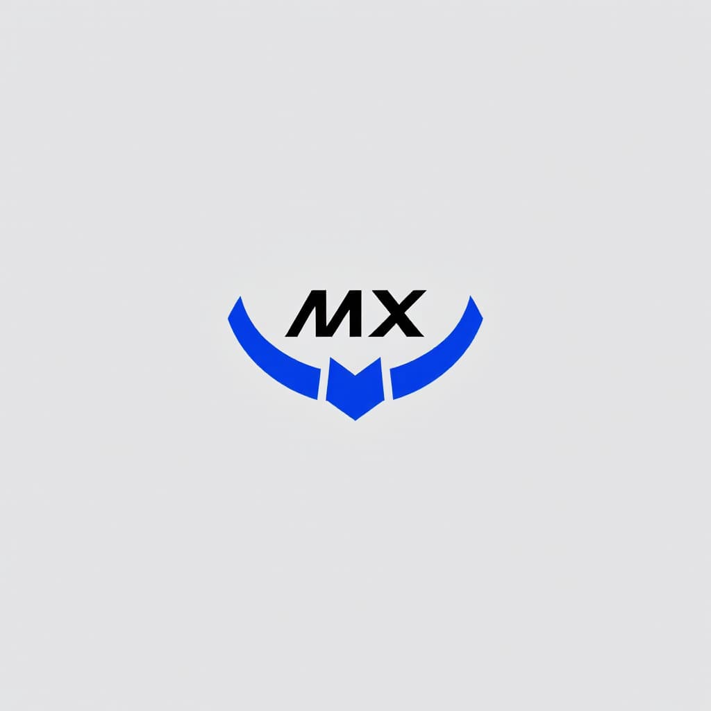 AI generated: MX logo blue black ux/ui