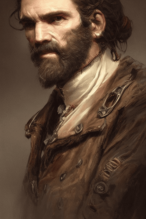 AI generated: portrait of a rugged 19th century man with mutton chops in a jacket, victorian, concept art, detaile...
