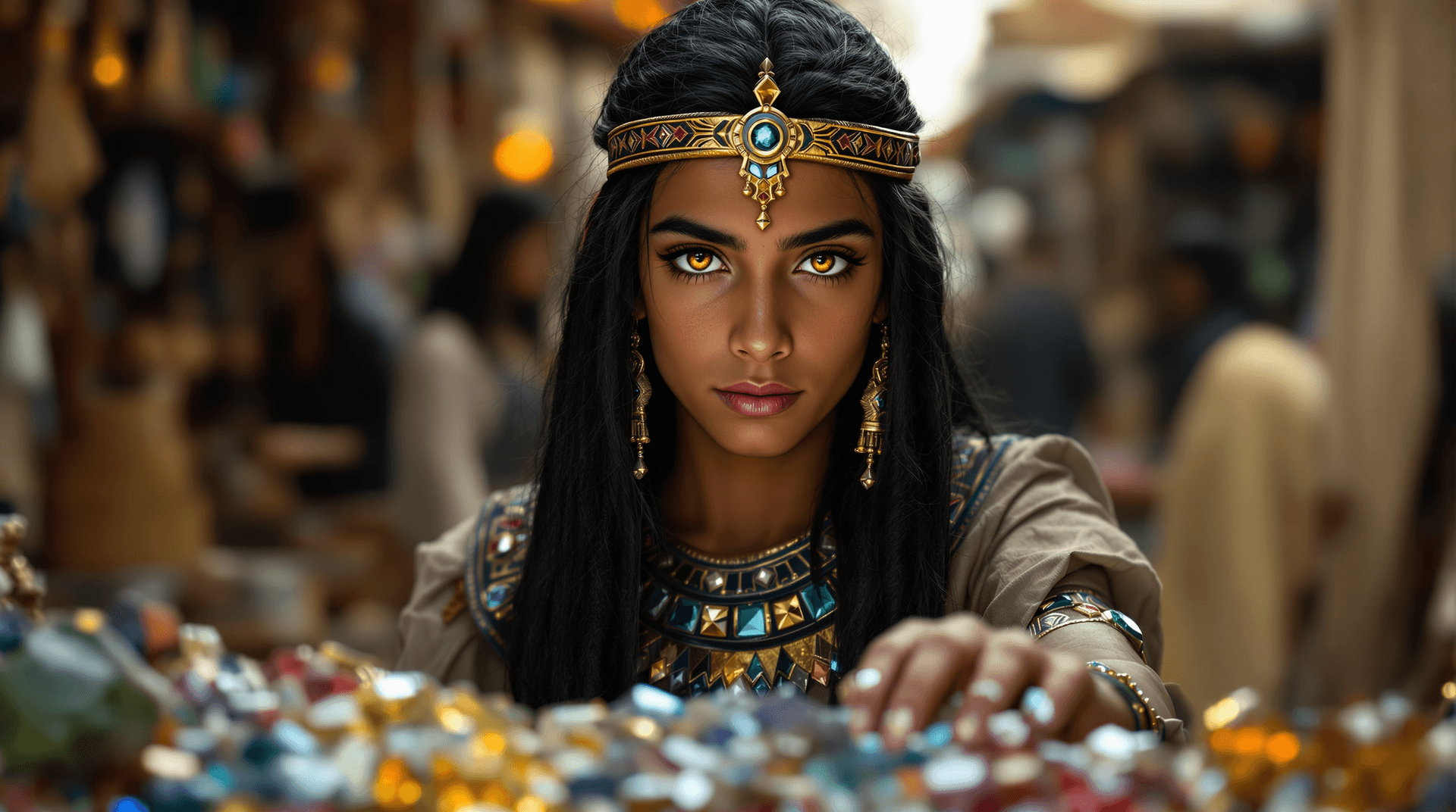 AI generated: a professional photo of a eleven year Egyptian princes, (futuristic) , (masterpiece) , (realistic) ,...