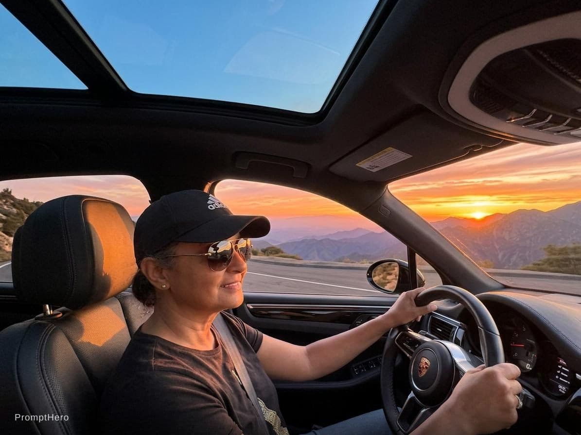 AI generated: I want that person drive that car