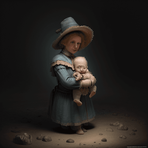 AI generated: The Invisible Woman, adorable baby, render, rembrandt, cgsociety, artstation trending, highly detail...