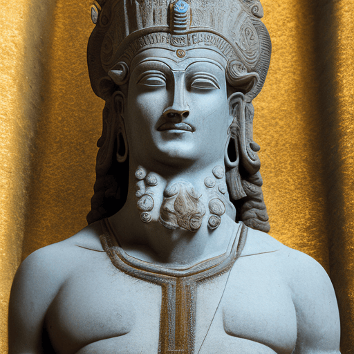 AI generated: High resolution photography of a male deity named Yevollha, The Doubtful