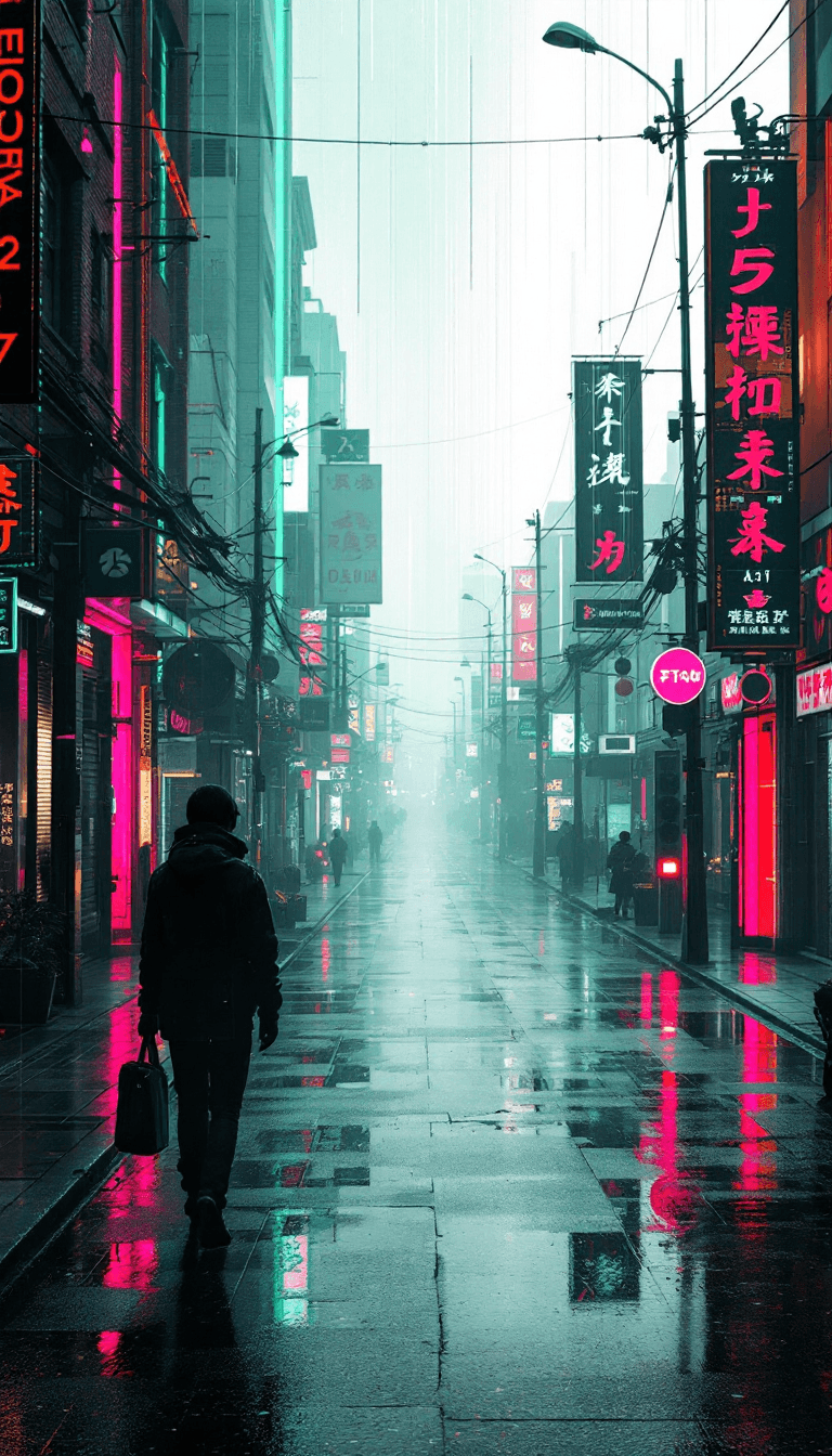 AI generated: Street scene with reality glitch effect, digital distortion, matrix-style effects, photorealistic en...