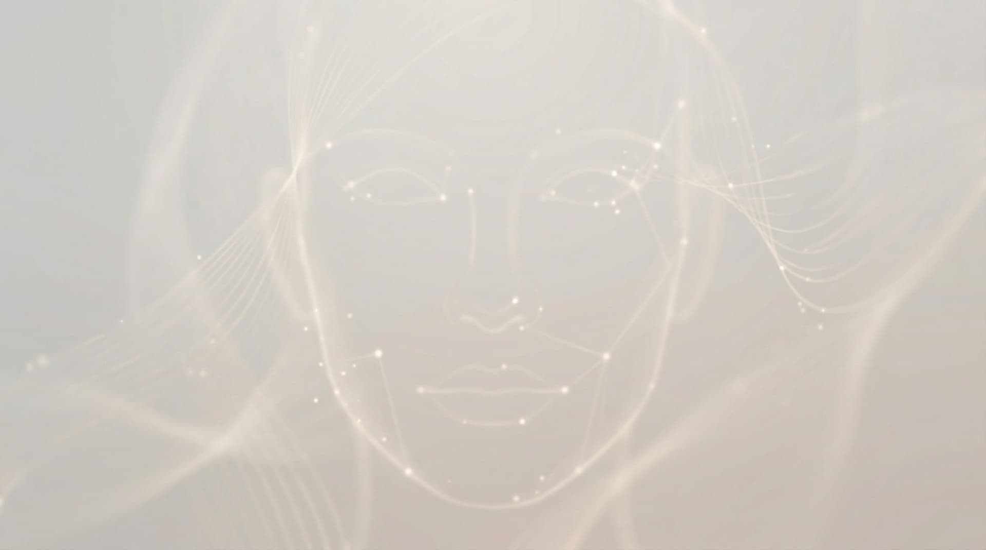 AI generated: Light neutral background with very subtle facial recognition elements.
Soft abstract lines and dots ...