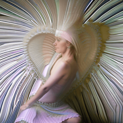 AI generated: Angel young Girl, Big White Wings, Ethereal Beauty, Soft Pastel Colors, Backlit, Long Exposure, Flow...