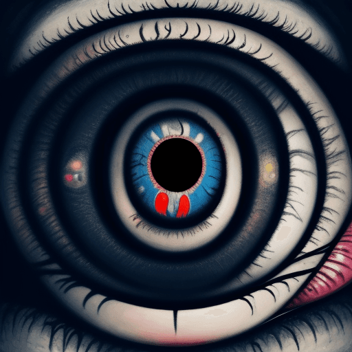 AI generated: Hyper realistic eyeball inside eyeball inside eyeball repeating surrealist painting by Pablo Picasso...