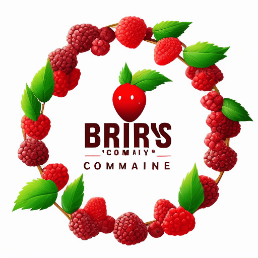 AI generated: company logo, berries, 2d effect
