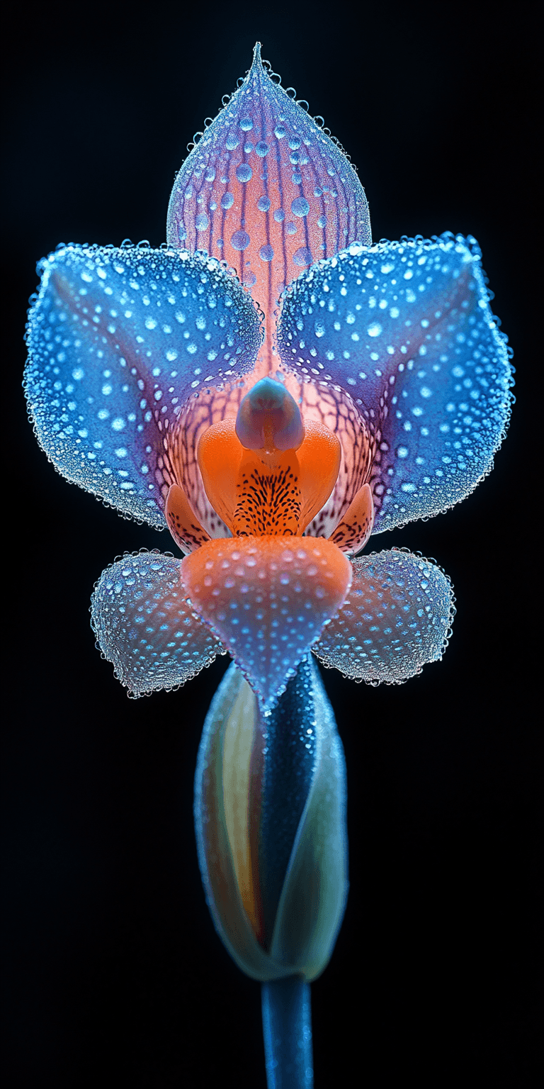 AI generated: ultra-realistic of an orchid, in the style of nature photography, shot on a Sony A7 III --ar 1:2 --s...