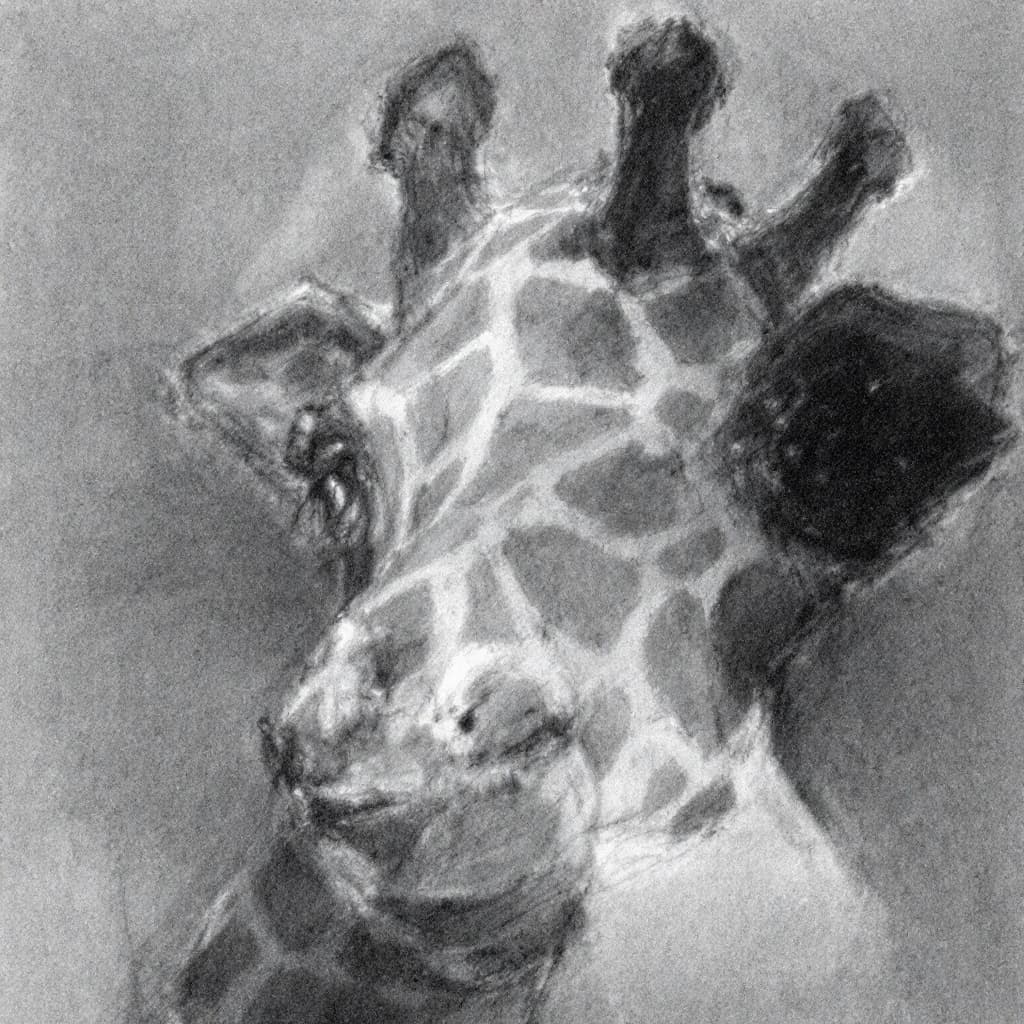 AI generated: Gir, charcoal sketch