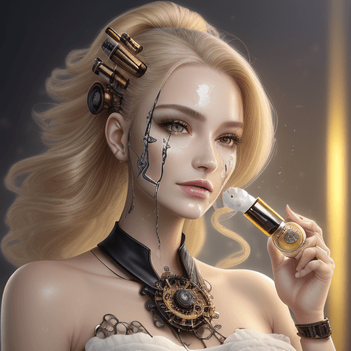 AI generated: Face serum, cosmetics, face cream, highly detalied, steampunk, oktane render, studio lighting, face ...