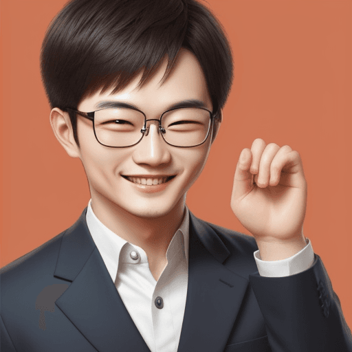 AI generated: Hu tao with glasses and smilling