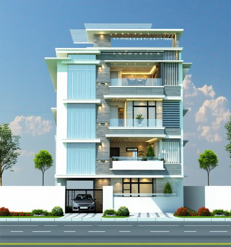 AI generated: re design this elevation and make it smart