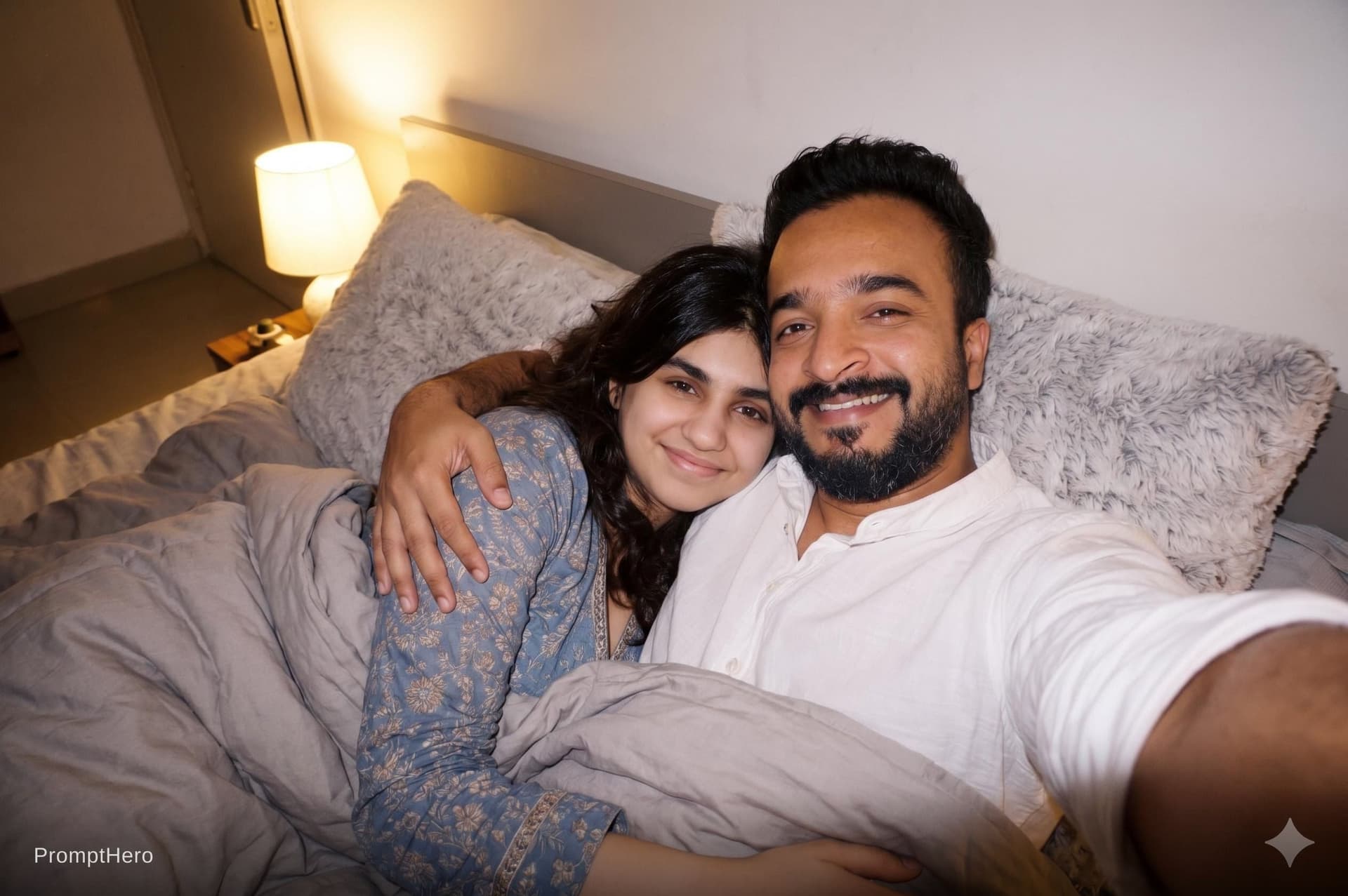 AI generated: Couples in bed