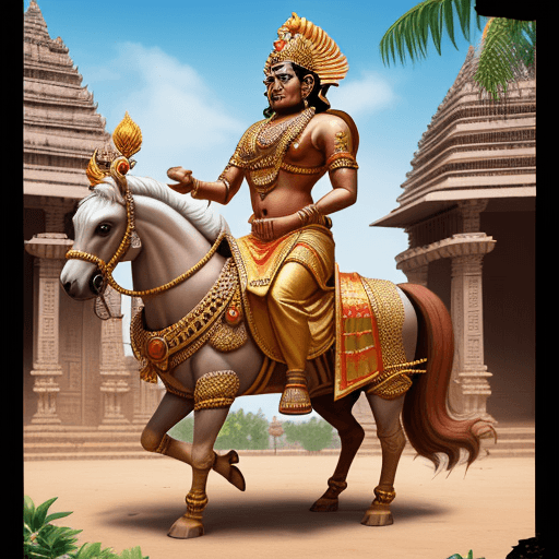 AI generated: Hyper realistic image of a chola king instructing workers to build meenakshi temple. We can workers ...